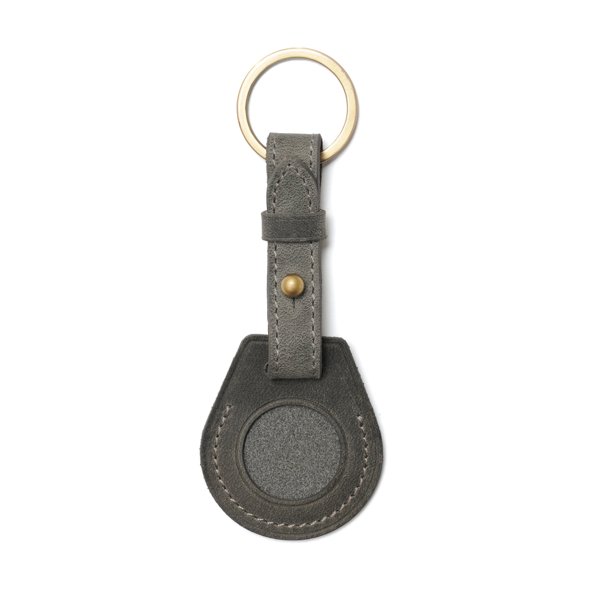 Custom Leather Airtag Holder with Keychain