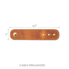 Personalized Leather Cable Organizer