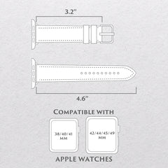 Handcrafted Apple Watch Compatible Band, Engraved iWatch Compatible Strap, Leather Apple Watch Compatible Strap