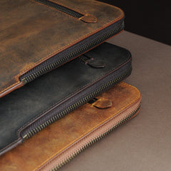 Handcrafted Leather Case for MacBook Air and MacBook Pro, Handmade Leather Laptop and Sleeve for MacBook Air & Pro 13 - 14