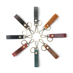 Personalized Leather Keychain with Metal Clasp