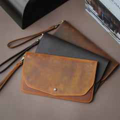 Leather Clutch Bag with Customization