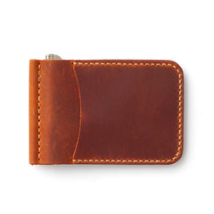 Handmade Leather Wallet with Money Clip for Men, Money Clip and Card Holder Men Wallet, Slim Bifold Wallet