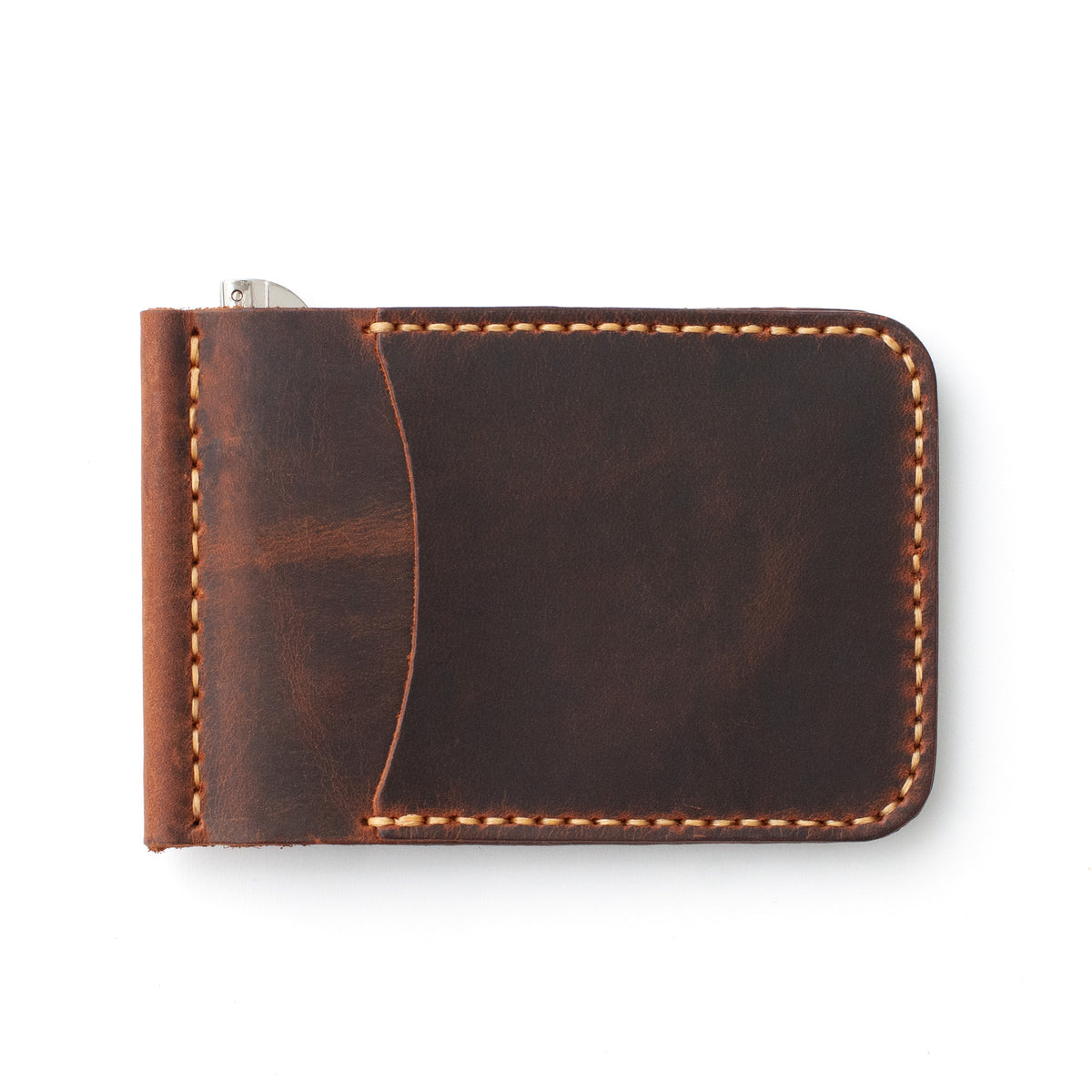 Handmade Leather Wallet with Money Clip for Men, Money Clip and Card Holder Men Wallet, Slim Bifold Wallet