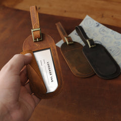 Personalized Leather Luggage Tag