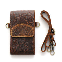 Handcrafted Leather Crossbody Phone Wallet for Women, Personalized Shoulder Bag for Phone and Wallet