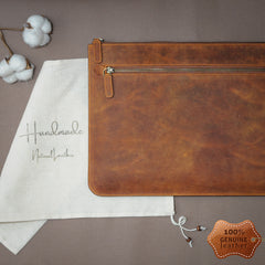 Handcrafted Leather Case for MacBook Air and MacBook Pro, Handmade Leather Laptop and Sleeve for MacBook Air & Pro 13 - 14