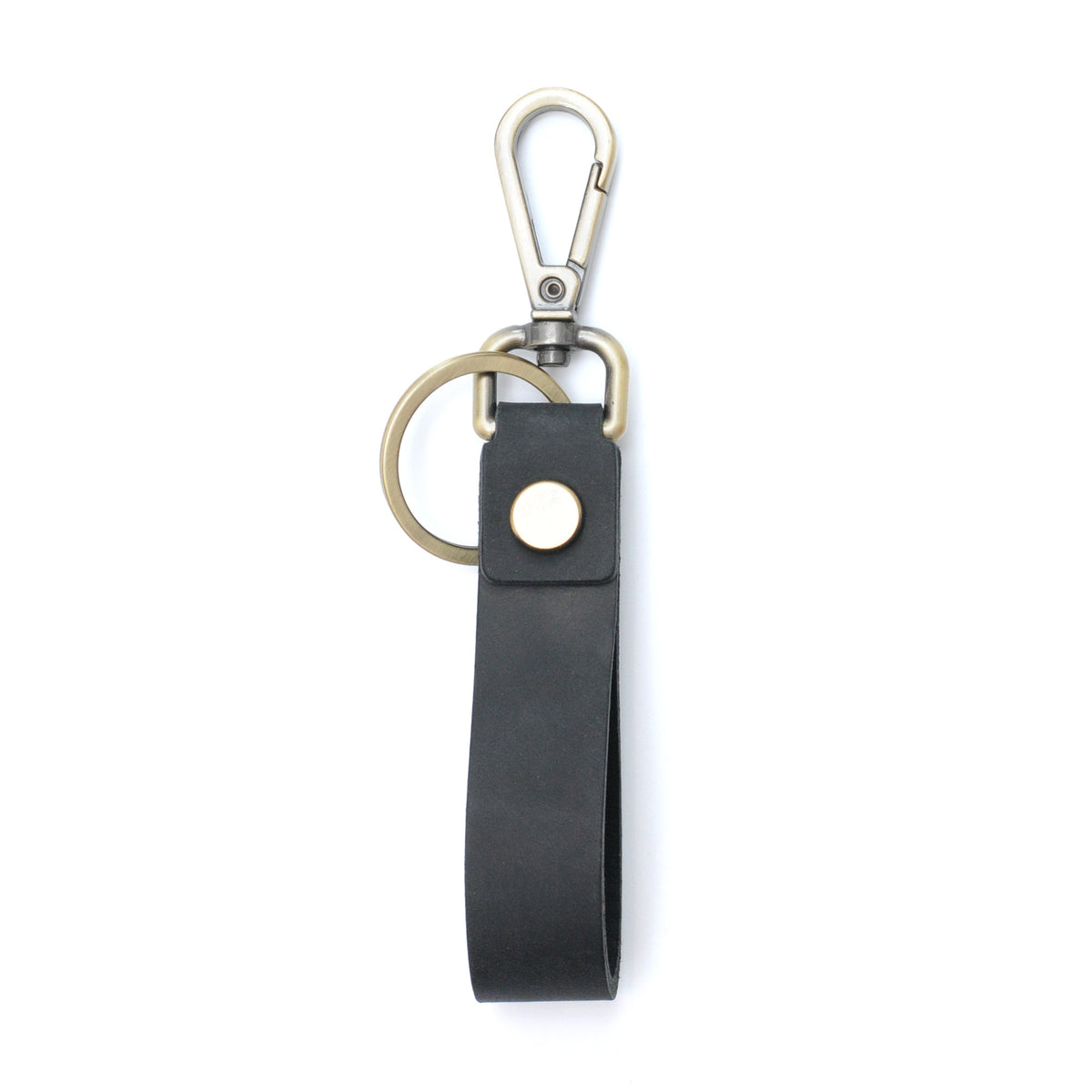 Personalized Leather Keychain with Metal Clasp