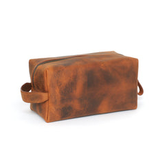 Custom Leather Toiletry Bag - Small/Medium/Large