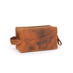 Custom Leather Toiletry Bag - Small/Medium/Large