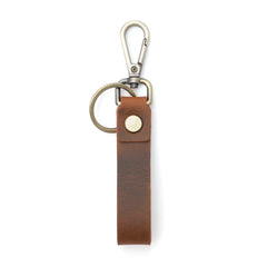 Personalized Leather Keychain with Metal Clasp