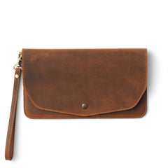 Leather Clutch Bag with Customization