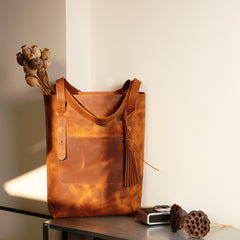 Personalized Leather Tote Bag for Women