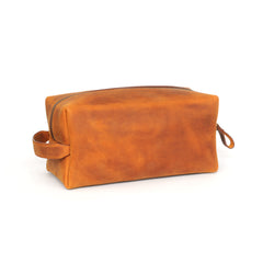 Custom Leather Toiletry Bag - Small/Medium/Large