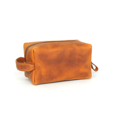 Custom Leather Toiletry Bag - Small/Medium/Large