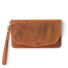 Leather Clutch Bag with Customization