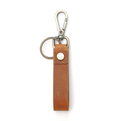 Personalized Leather Keychain with Metal Clasp