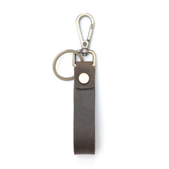 Personalized Leather Keychain with Metal Clasp