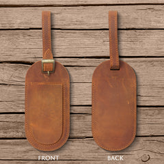 Personalized Leather Luggage Tag