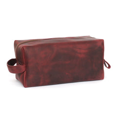 Custom Leather Toiletry Bag - Small/Medium/Large