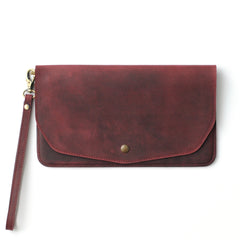 Leather Clutch Bag with Customization