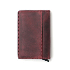 Handmade Leather Pop-Up Wallet, Slim Card Holder Wallet for Men, Personalized Minimalist Bi-Fold Pop-Up Wallet