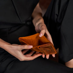 Handcrafted Leather Wallet for Women with Card Holders, Coin and Cash Pockets, Unique Card Holder Wallet, Engraved Slim Women Wallet