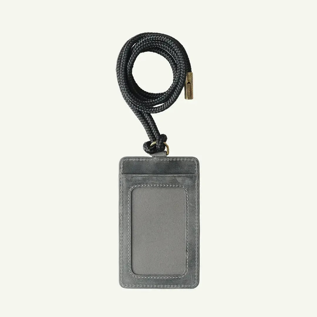 Id card holder lanyard gray by Mayacraft