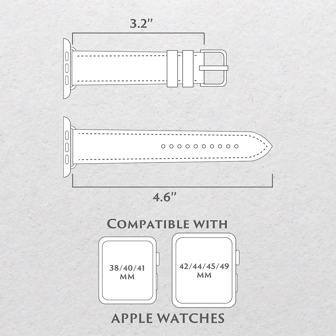 Leather apple watch band compatability by Mayacraft