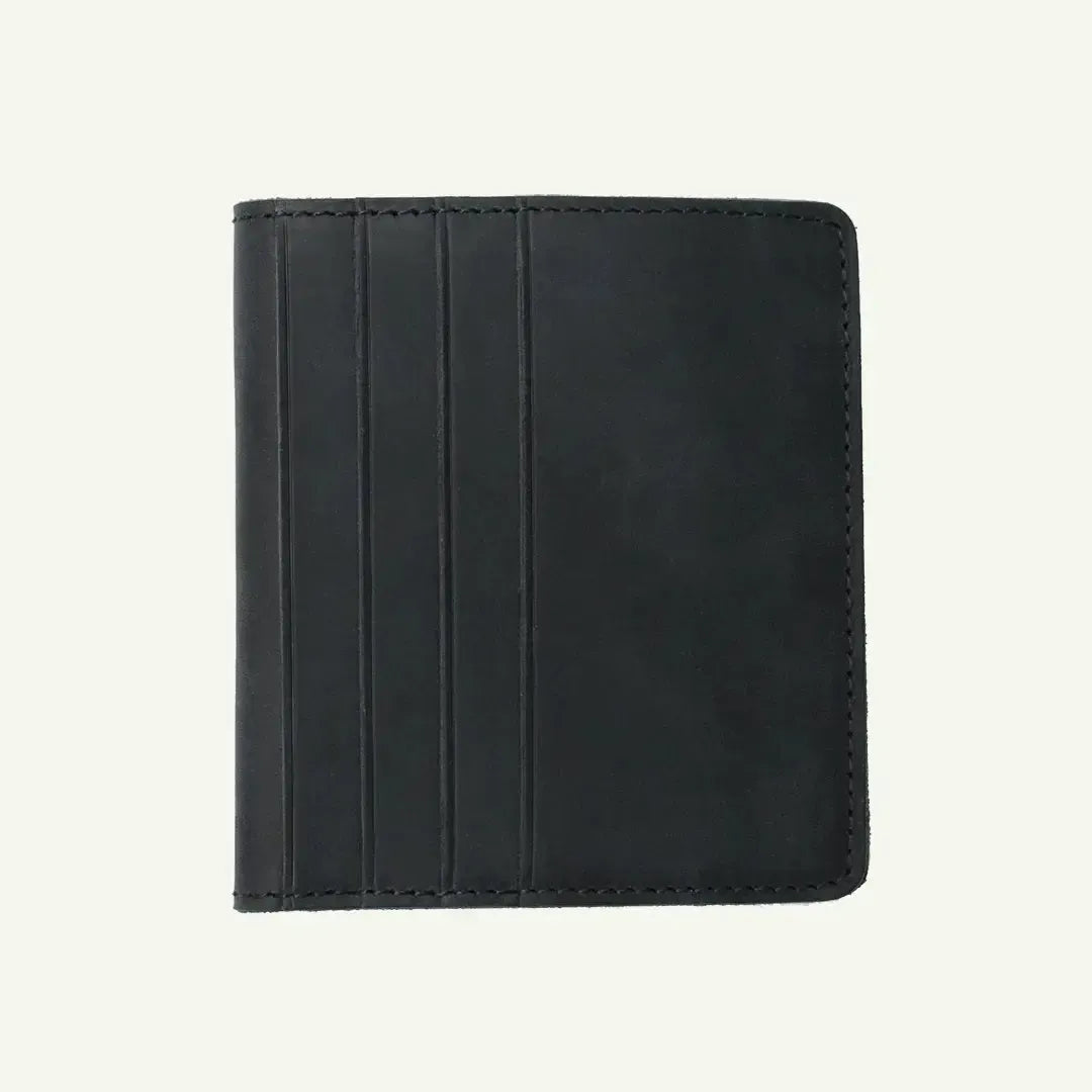 Leather front pocket wallet black by Mayacraft