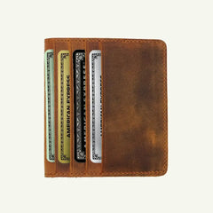 Leather front pocket wallet with cards by Mayacraft