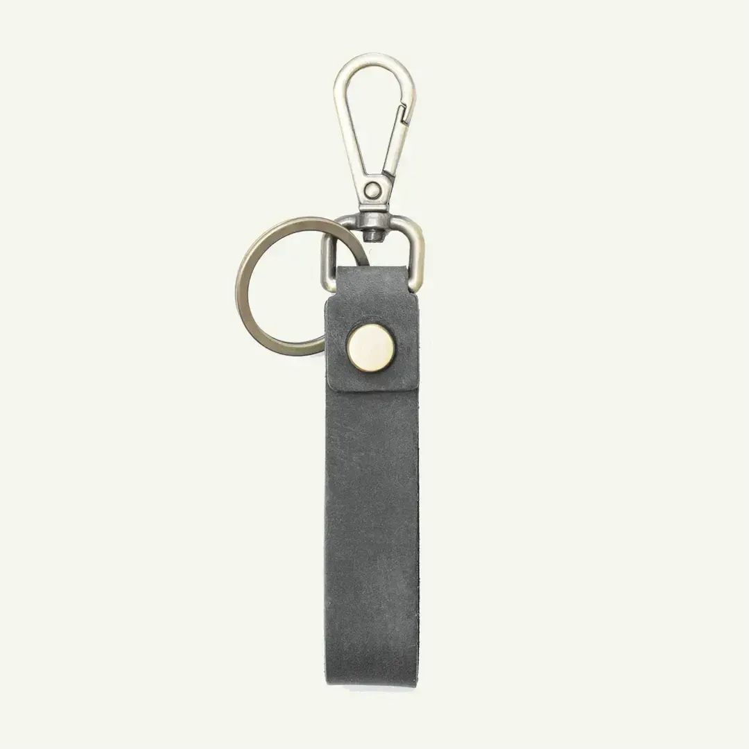 Leather key fob gray by Mayacraft