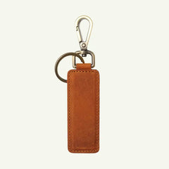 Personlized Leather Stitched Keychain with Metal Clasp