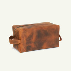 Custom Leather Toiletry Bag - Small/Medium/Large