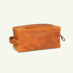Custom Leather Toiletry Bag - Small/Medium/Large