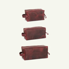 Custom Leather Toiletry Bag - Small/Medium/Large