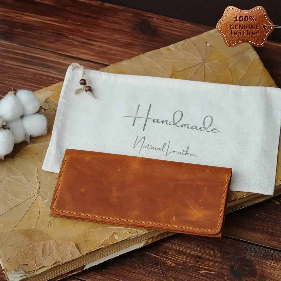 Long Leather Wallets within handmade bag by Mayacraft Leather