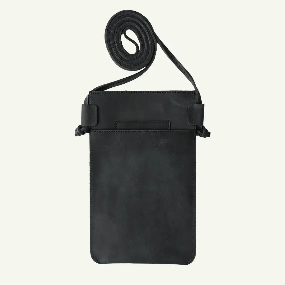 Leather Phone Pouch with Leather Lanyard & Customization