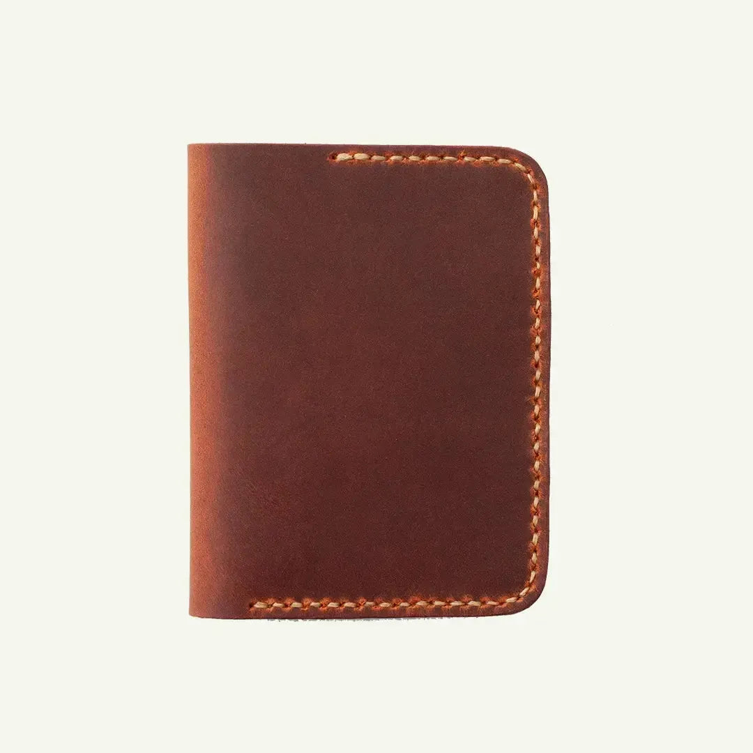Leather Slim Billfold Wallet Camel by Mayacraft Leather
