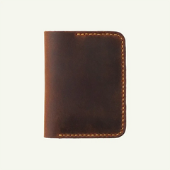 Handmade Leather Slim Billfold Wallet with Customization