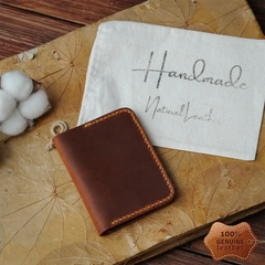 Handmade Leather Slim Billfold Wallet with Customization